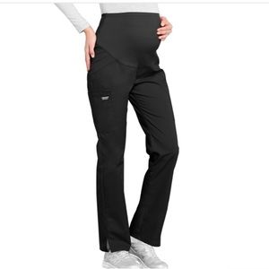 Cherokee Maternity Scrub Pants for Women- Black. Size Medium TALL